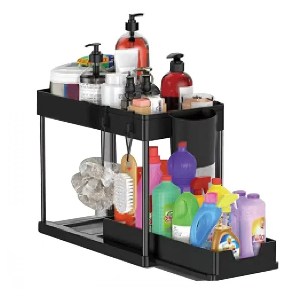 Under-Sink Cabinet Organizer — Expandable 2-Tier Storage