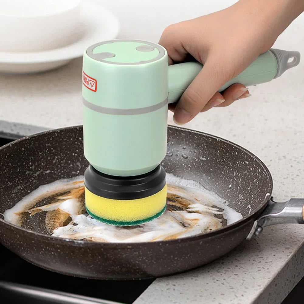 Electric Spin Scrubber – Effortless Cleaning for Kitchen, Bathroom & Tile | USB Rechargeable