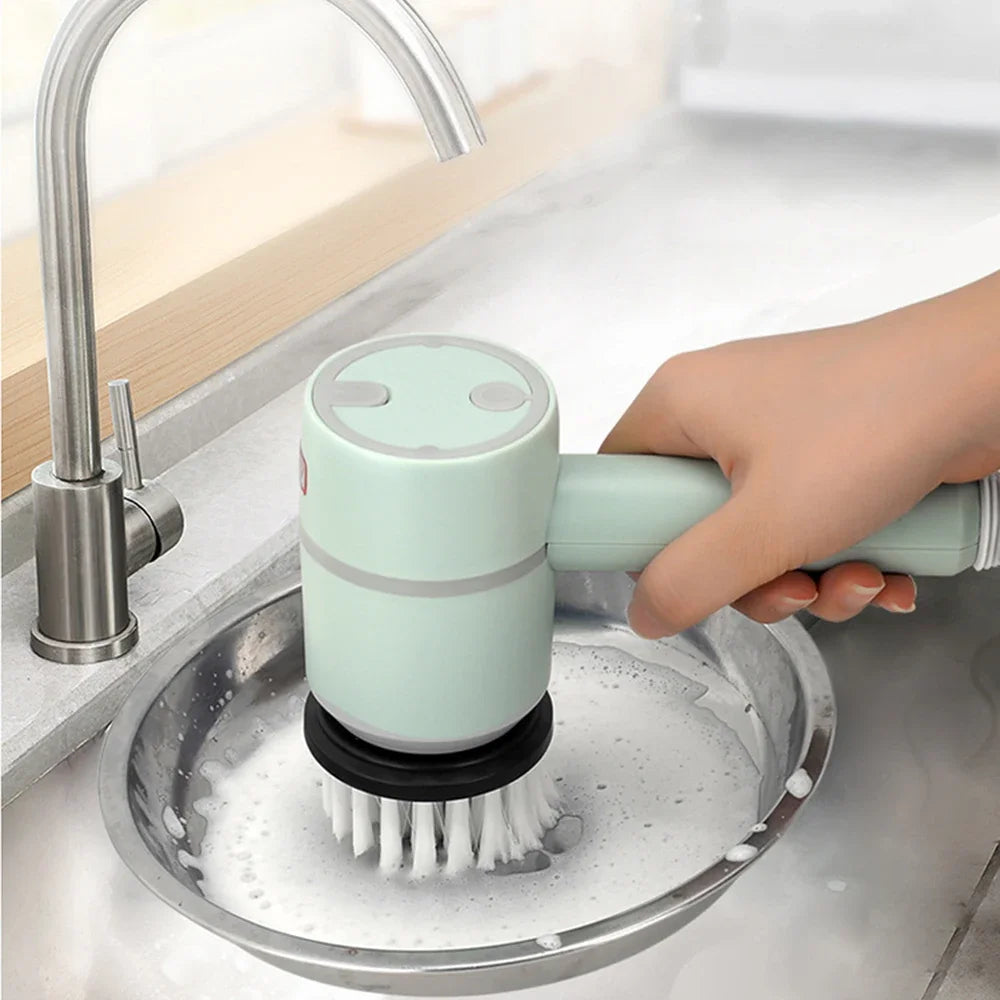 Electric Spin Scrubber – Effortless Cleaning for Kitchen, Bathroom & Tile | USB Rechargeable