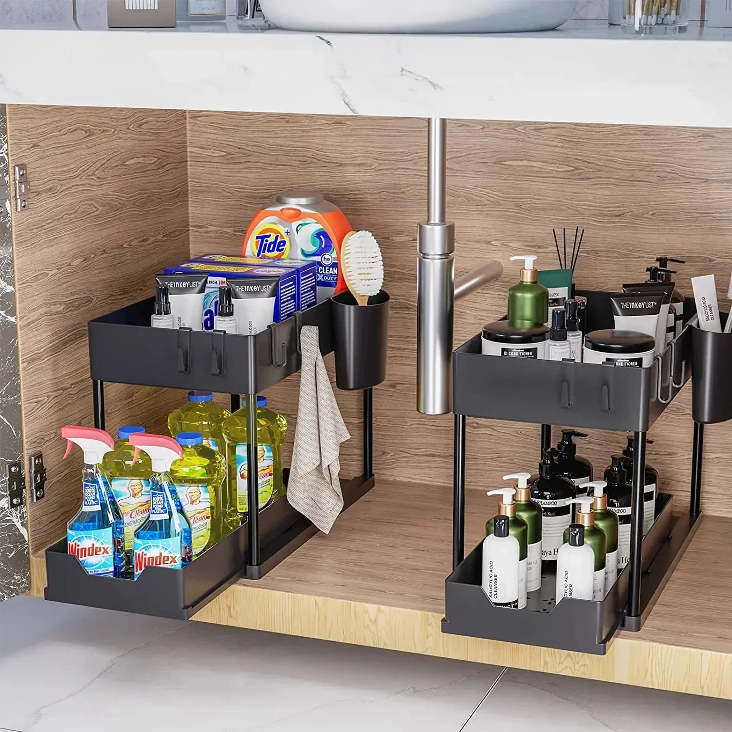 Under-Sink Cabinet Organizer — Expandable 2-Tier Storage