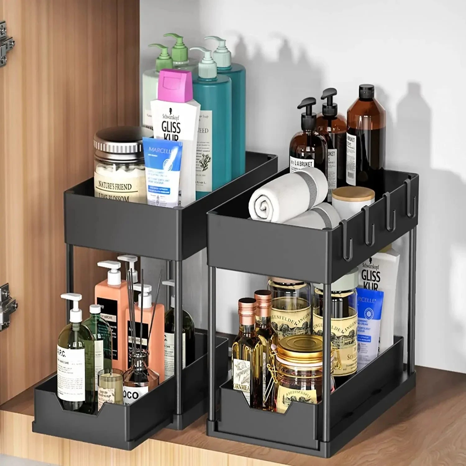 Under-Sink Cabinet Organizer — Expandable 2-Tier Storage