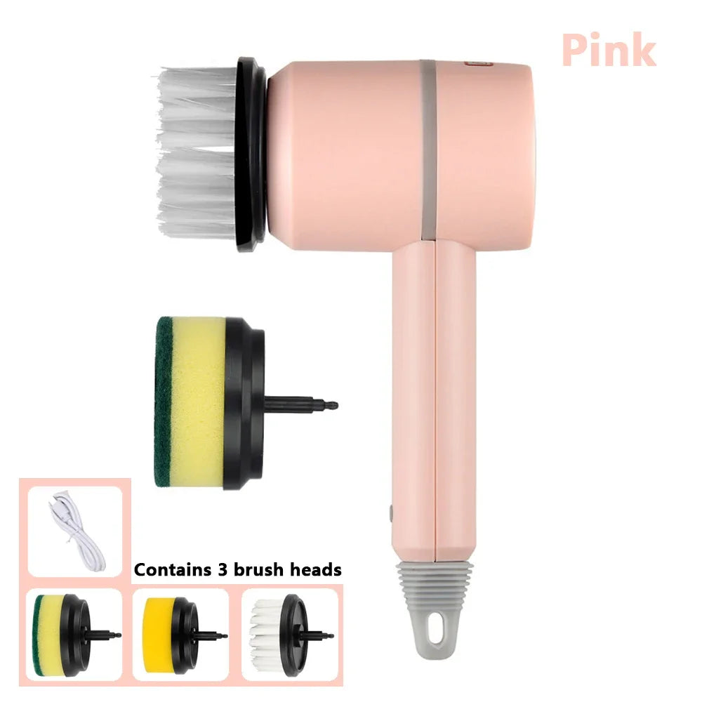Electric Spin Scrubber – Effortless Cleaning for Kitchen, Bathroom & Tile | USB Rechargeable