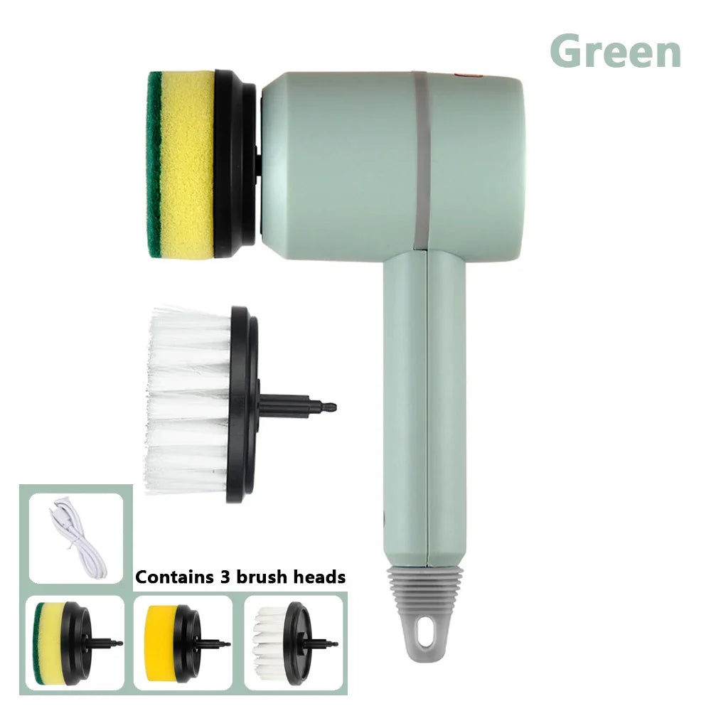 Electric Spin Scrubber – Effortless Cleaning for Kitchen, Bathroom & Tile | USB Rechargeable