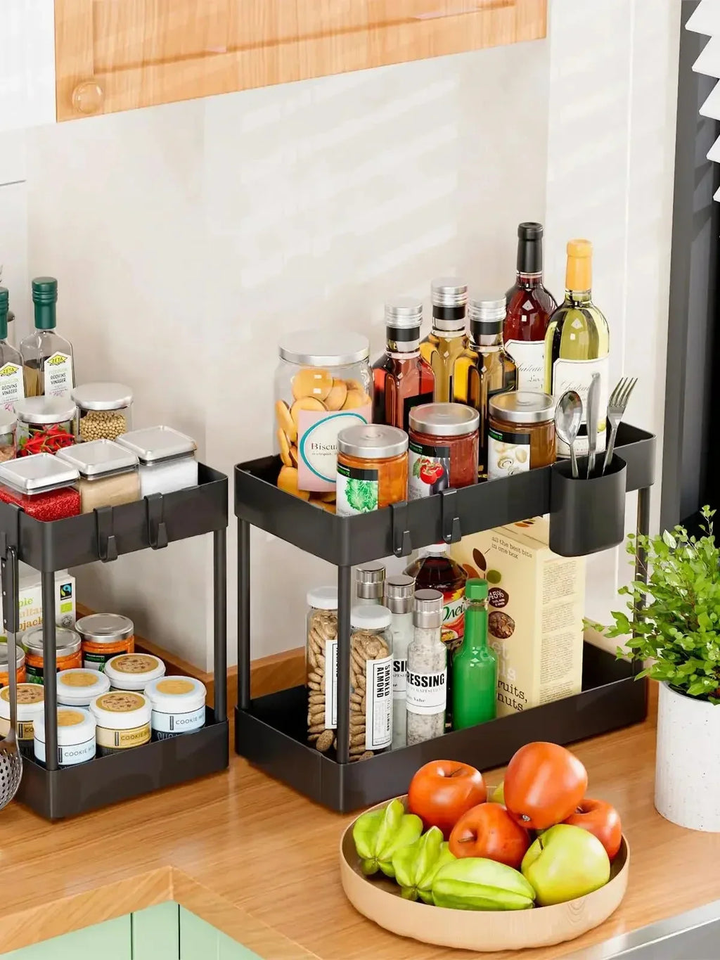 Under-Sink Cabinet Organizer — Expandable 2-Tier Storage