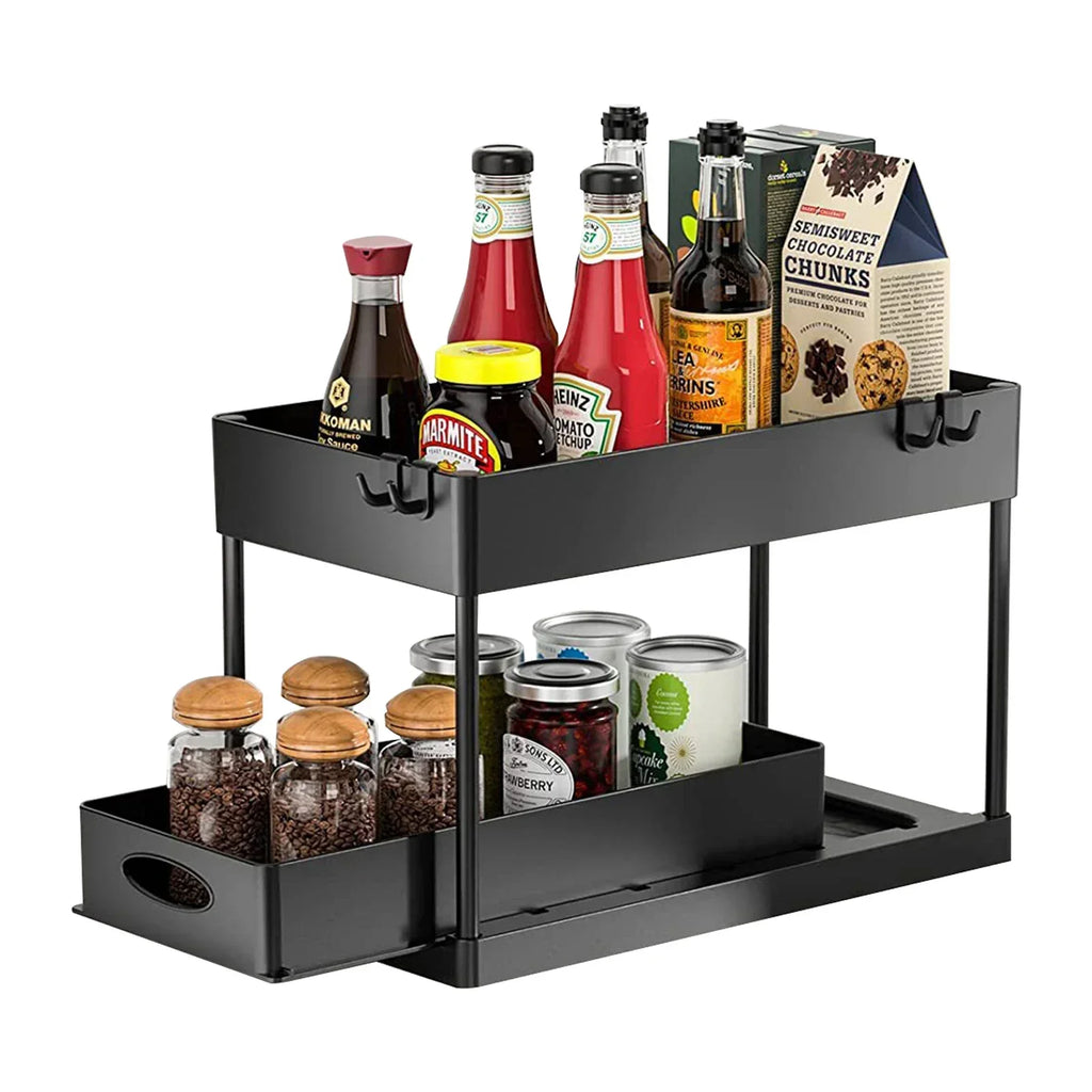 Under-Sink Cabinet Organizer — Expandable 2-Tier Storage